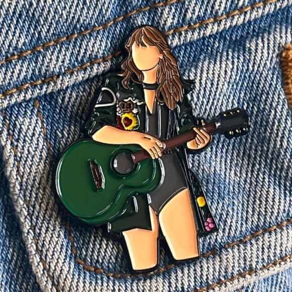 SALE Taylor Swift Musician Guitar Enamel Pin - Picture 1 of 4